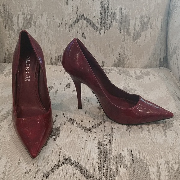 Aldo red patent leather stilettos sz 38 - Picture 1 of 8